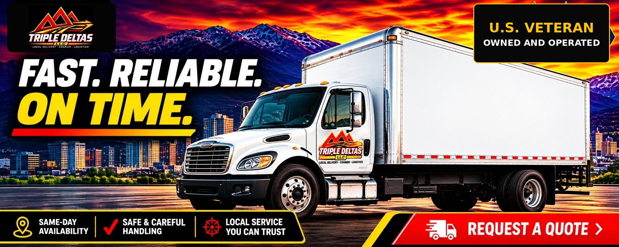 Triple Deltas LLC white box truck delivery service
